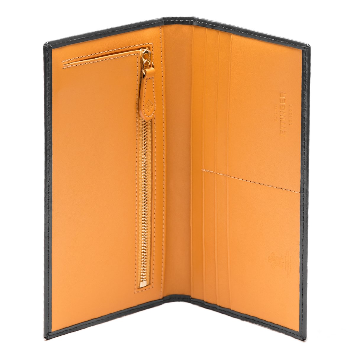 محفظة طويلة من جلد اللجام مع جيب بسحاب - الصورة 3